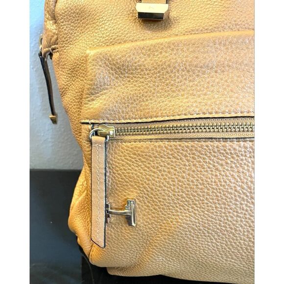 Halston Heritage Large handbag TAN Color Leather Bag Retail $495 - Picture 16 of 16